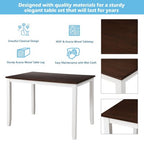 GDFStudio Arlette Farmhouse 5 Piece Wood Dining Set with Cross-Back Armless Chairs
