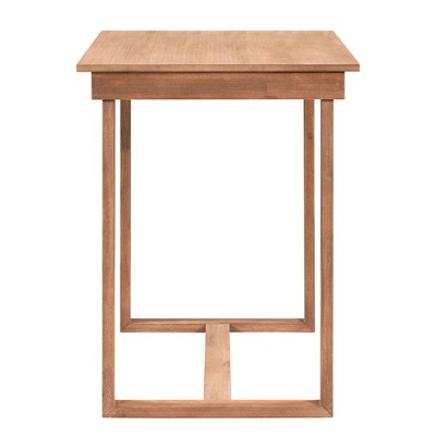 5 Pieces Counter Height Dining Set for 4, Farmhouse Wooden Bar Table Set with 4 Upholstered Chairs for Small Places