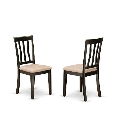 Gothic Glamour Dining Set - Table with Leaf & 6 Chairs - Elegant Cappuccino Finish