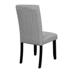 5-piece Round Dining Table Set Dining Set with 4 Upholstered Chairs for Dining Room, Kitchen and Living room, Beige/Black/Gray/White-ModernLuxe