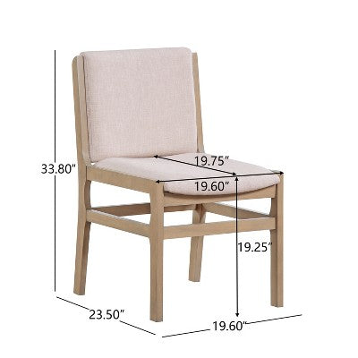 Christopher Knight Home Zephyr 3 Piece Contemporary Rubberwood Upholstered Dining Set