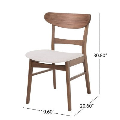 Christopher Knight Home Amesbury Wood and Fabric 7 Piece Dining Set