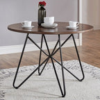 Norfolk Walnut Finish Round 5-Piece Dining Set - INSPIRE Q