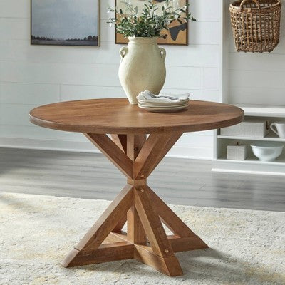 5pc Crenshaw Round Dining Set Driftwood - Buylateral
