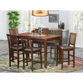 HomeStock Kitchen Counter Table Set Mahogany Finish