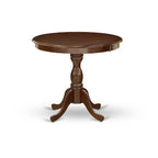 3-Piece Mahogany Finish Solid Wood Top - Dining Room Set - Seats 4