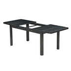 9 Pieces Extendable Dining Table Set for 6, Rectangular Kitchen Dining Table with Removable Leaf and 6 Armless Chairs and 2 Arm Chairs