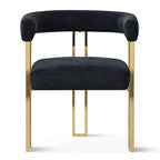 3-in-1 Oval Extendable Dining Table Set with Chenille Upholstered Chairs Featuring Gold Metal Legs, Versatile Dining Furniture-Panipeachy