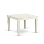 HomeStock 7-Piece Linen White Finish Solid Wood Top Dining Table with 6 Chairs