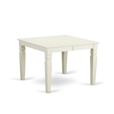 HomeStock 7-Piece Linen White Finish Solid Wood Top Dining Table with 6 Chairs
