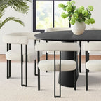 Expandable Round to Oval Dining Table Set with 8 Velvet Chairs, 3-in-1 Pedestal Dining Set, Seats 4 to 8, Modern Dining Room Set-Panipeachy