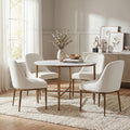 Christopher Knight Home Valeska 5 Piece Industrial Luxe Hand-Forged Sintered Stone Dining Table with Upholstered Dining Chairs