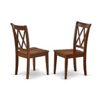 HomeStock ANCL5 MAH Round Dining Set Mahogany