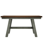 Farmhouse 6-Piece Wood Dining Table Set with Long Bench and 4 Dining Chairs-ModernLuxe