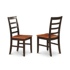 HomeStock 5-Piece Black and Cherry Finish Solid Wood Top Dining table with 4 Chairs