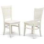 HomeStock ANVA5 Linen White 5 Piece Round Pedestal Dining Set
