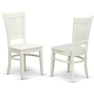 HomeStock ANVA5 Linen White 5 Piece Round Pedestal Dining Set