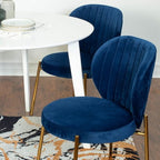 Roundhill Furniture Amoa Contemporary Dining Set, White Round Dining Table with 2 Chairs, 3-Piece