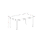 Asian Fusion Kitchen Table Set - Dining Table with 4 Chairs & Bench - Modern Dining Room Furniture