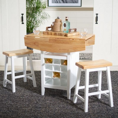 Casey 3 Piece Drop Leaf Pub Set - AMH8504 - Safavieh Couture