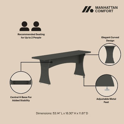 Manhattan Comfort 3pc Coney Dining Set