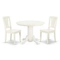 Retro Round Dining Set 3pc - 42 Inch Table & 2 Chairs - Renaissance Style Furniture