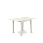 5-Piece Linen White Finish Solid Wood Top - Rectangular Dining Room Set - (Seats-4)