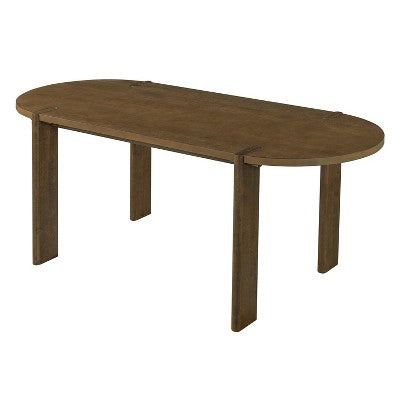 Christopher Knight Home Thiago Modern 7 Piece Rubberwood Dining Set with Curved Backrest and Oval Table