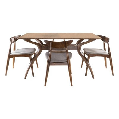 5pc Barron Curved Leg Dining Set - Christopher Knight Home