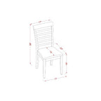 Dinette Set for 4 - Small Kitchen Table with Chairs - Modern Design - Saddle Brown Finish