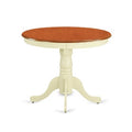 5 Piece Dining Set - Kitchen Table & 4 Chairs - Round Pedestal Table - Buttermilk Cherry Finish