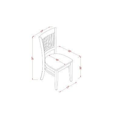 5-Piece Linen White Finish Solid Wood Top - Rectangular Dining Room Set Seats-4