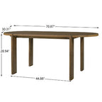 Christopher Knight Home Thiago Modern 7 Piece Rubberwood Dining Set with Curved Backrest and Oval Table