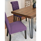 Ashford 5-Piece Dining Set, Hairpin Dining Table with 4 Chairs, 4 Color Options