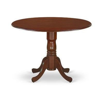 Round Dinette Set 42 Inch Table 2 Chairs Small Space Dining Mahogany Finish