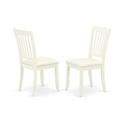 HomeStock 5-Piece Round Linen White Finish Solid Wood Top Dining table with 4 Chairs with Slat Back