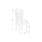 5-Piece Black and Cherry Finish Solid Wood Top - Rectangular Dining Room Set (Seats- 4)