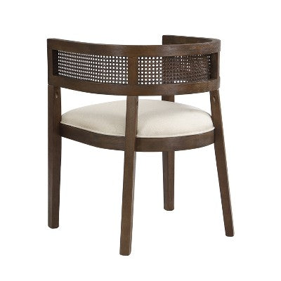 Christopher Knight Home Lythor 7 Piece Cane and Rubberwood Upholstered Dining Set