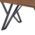 5 Piece Dining Table Set Dining Set with 4 Dining Chairs and Round/Square Table, Black+Natural/Walnut-ModernLuxe