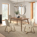 Cortland 5-Piece Fabric Mid-Century Modern Tapered Dining Set - iNSPIRE Q