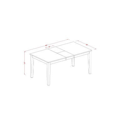 Dinette Set 7 Piece - Kitchen Table with 6 Chairs - Solid Wood Dining Set - Extendable Table - Classic Design