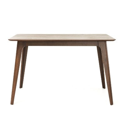 Small Space Dining Set for 4, 5 Pieces Rectangular Solid Wood Table Set with 4 Upholstered Chairs for Kitchen, Mint,Walnut