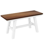 Farmhouse 6-Piece Wood Dining Table Set with Long Bench and 4 Dining Chairs-ModernLuxe