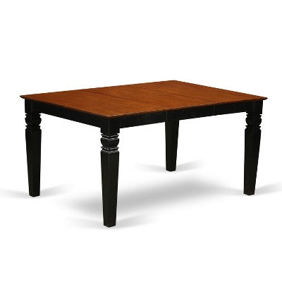 HomeStock 5-Piece Black and Cherry Finish Solid Wood Top Dining table with 4 Chairs