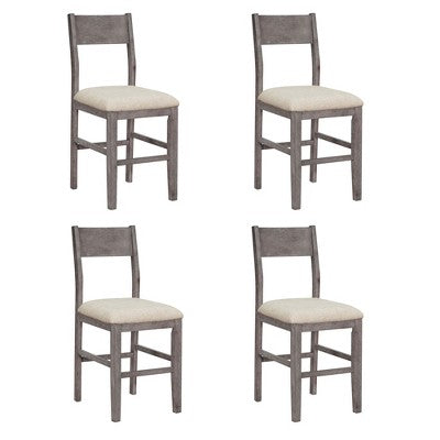 5-Piece Farmhouse Counter Height Dining Table Set with 1 Rectangular Dining Table and 4 Dining Chairs for Small Places - ModernLuxe