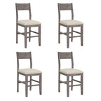 5-Piece Farmhouse Counter Height Dining Table Set with 1 Rectangular Dining Table and 4 Dining Chairs for Small Places - ModernLuxe