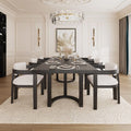 Christopher Knight Home Arkenis 7 Piece Rubberwood Upholstered Dining Set