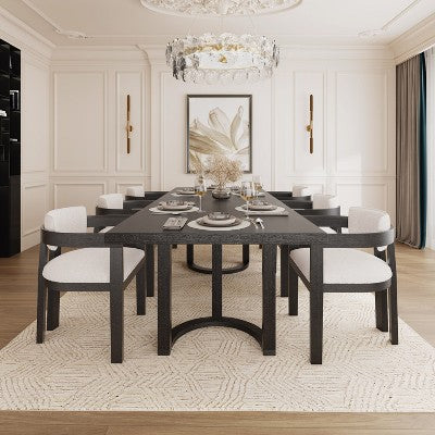 Christopher Knight Home Arkenis 7 Piece Rubberwood Upholstered Dining Set