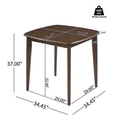 Christopher Knight Home La Modern 5 Piece Rubber Wood Upholstered Counter Set with Square Table and Rope Design