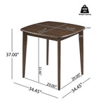 Christopher Knight Home La Modern 5 Piece Rubber Wood Upholstered Counter Set with Square Table and Rope Design